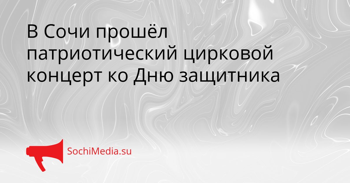 В Сочи прошёл патриотический цирковой концерт ко Дню защитника Сгенерировано