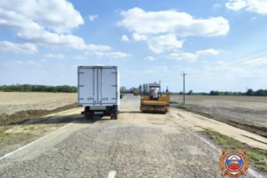 Открыли пострадавший от селевого потока участок дороги в Курском округе