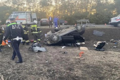 В Выселках при столкновении двух автомобилей погибли два человека Полиция Кубани