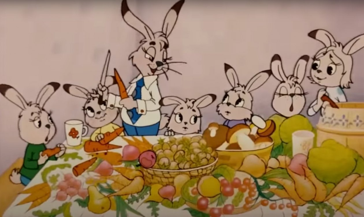 &quotНу, погоди!&quot или &quotМешок яблок&quot? Узнайте мультик из детства по кадру с зайчиком кадр из мультфильма (0+)