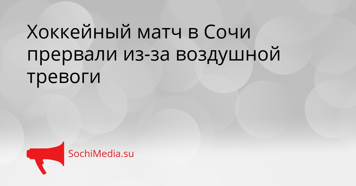 Хоккейный матч в Сочи прервали из-за воздушной тревоги Сгенерировано