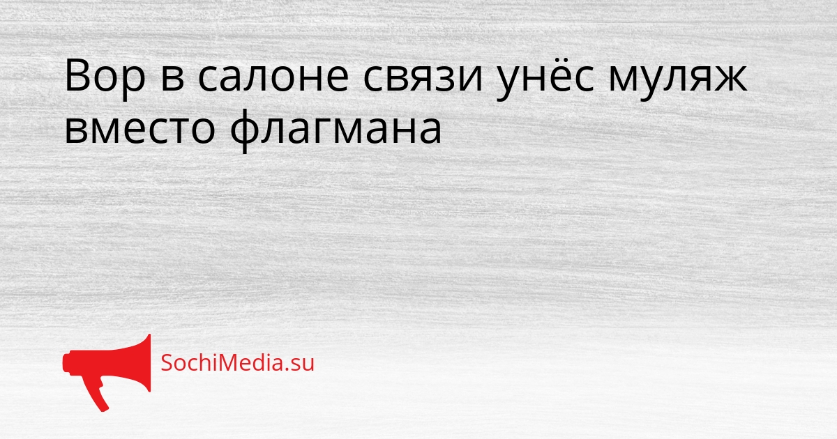 Вор в салоне связи унёс муляж вместо флагмана Сгенерировано