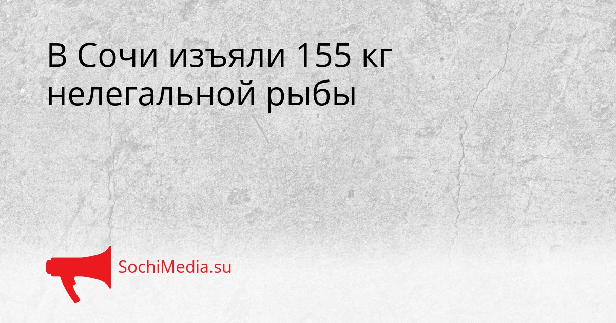 В Сочи изъяли 155 кг нелегальной рыбы Сгенерировано