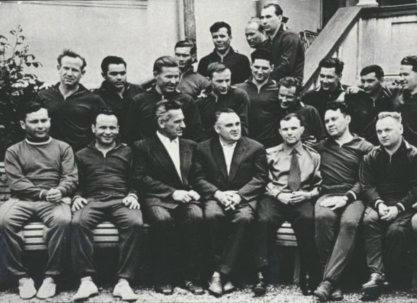 Первый отряд космонавтов и Сергей Королев в Сочи 20 мая 1961 г.